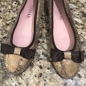 Anyi Lu Gold Ballet Flats
